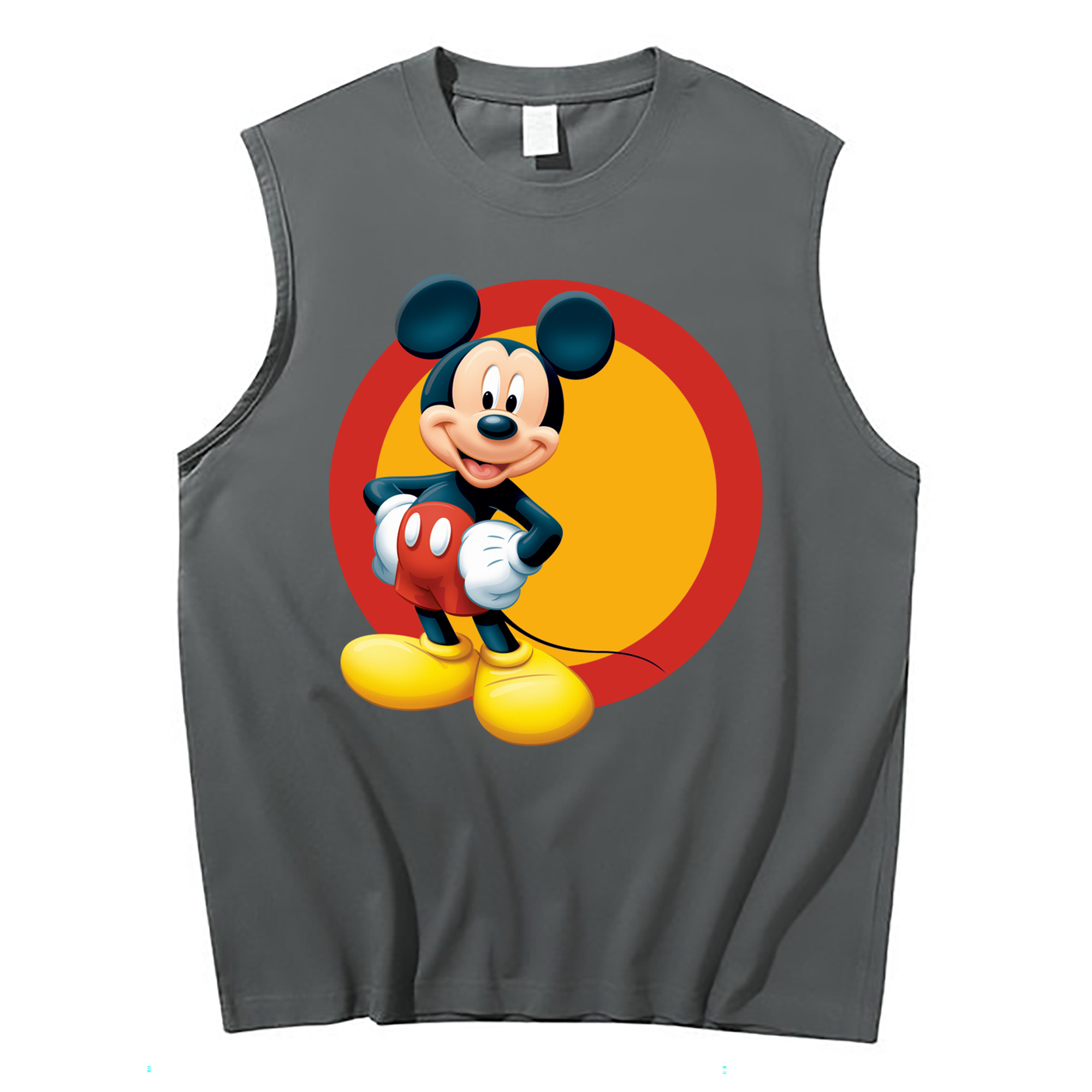 ミッキーマウス Mickey Mouse コットン100％タンクトップ（フロントプリント）